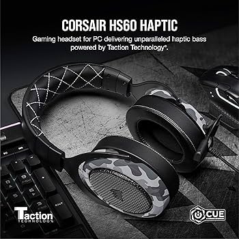 新品　CORSAIR HS60 Haptic Black　CA-9011228 HS60 PRO SURROUND Gaming Headset — Carbon (Refurbished)
